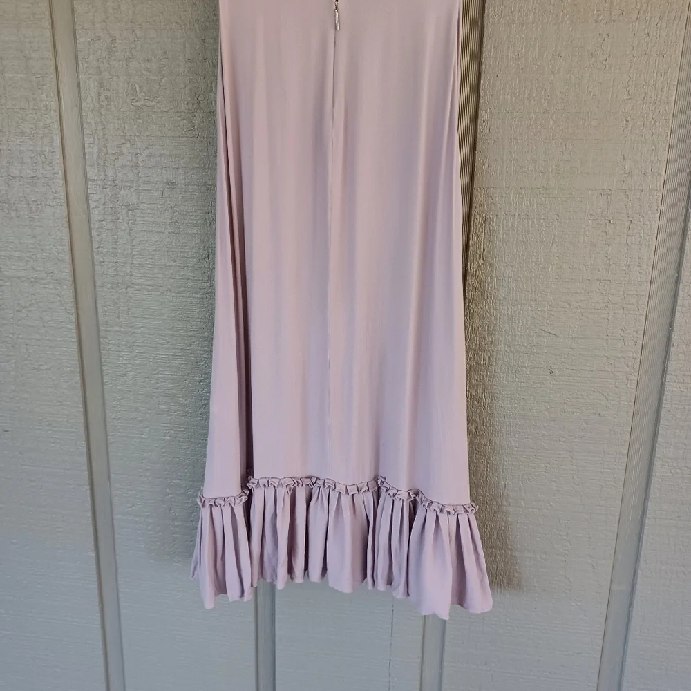Kate Spade Pleat Trim Crepe Midi Dress Size 0 Wedding Guest Feminine Viscose